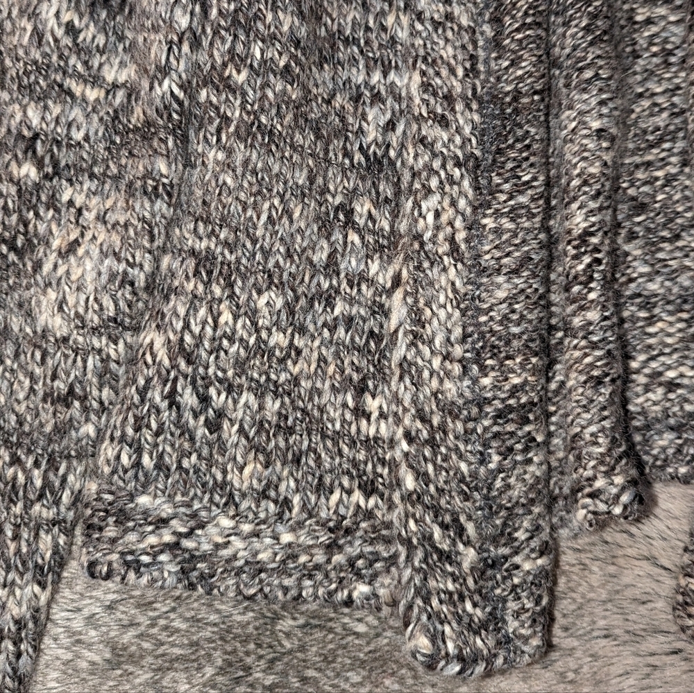 J. Jill Italian Yarn Chunky Wool Alpaca Blend  Knit Open Cardigan Sweater XL - Picture 5 of 8